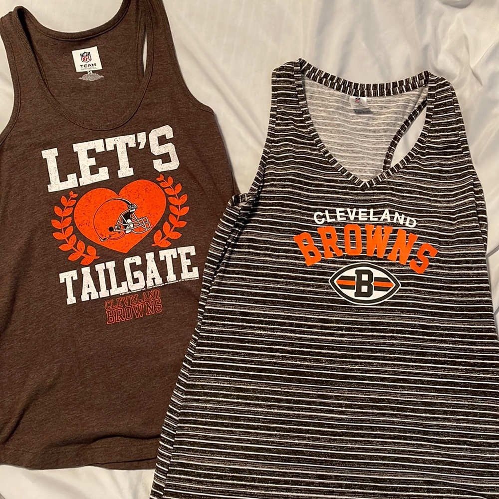 Lot of 2 Cleveland Browns Tank Tops